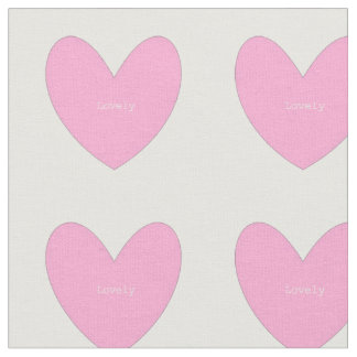 Katoenweefsel met roze harten stof