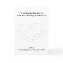 Katoenwol gepersonaliseerd 2e bruiloft Jubileum