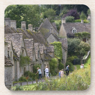 Katoesteenkool in het dorp bier onderzetter