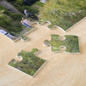 Katoesteenkool in het dorp legpuzzel (Zijkant)