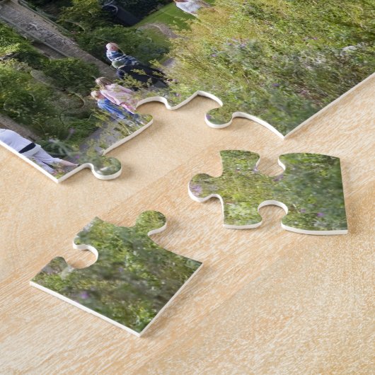 Katoesteenkool in het dorp legpuzzel (Zijkant)