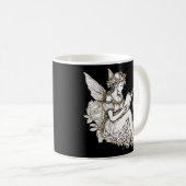 Katoetkern Fairy Reading Book Librarian Bookworm Koffiemok (Voorkant rechts)