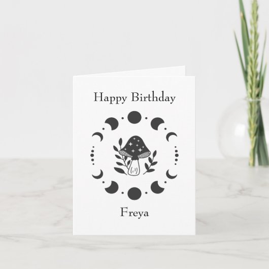 Katoetkern Moon Phase Birthday Wenskaart Kaart (Voorkant)