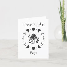 Katoetkern Moon Phase Birthday Wenskaart