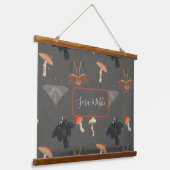 Katoetsenmottenvlinder, speciaal aangepast hangend wandkleed (Gebogen)