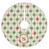 Katoomkerstars Initiaal voor Retro Midden-Century Kerstboom Rok (Voorkant)