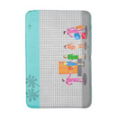 Katoompalmen Stewardess Party Bath Mat (Voorkant Verticaal)