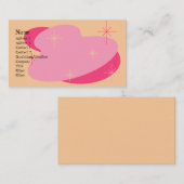 Katoomretroflecroze en -perziken visitekaartje (Voorkant / Achterkant)