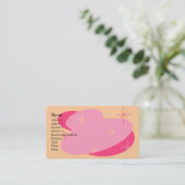 Katoomretroflecroze en -perziken visitekaartje (Staand voorkant)