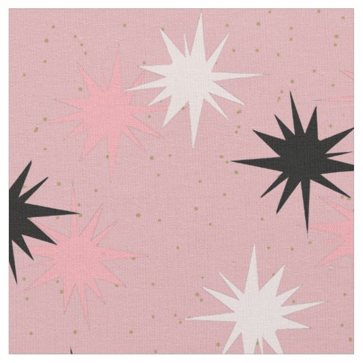 Katoomroze Starbursts Combed Cotton Fabric. Stof (Close Up)