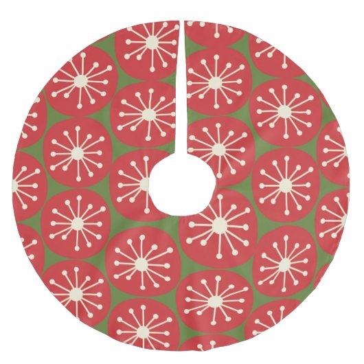 KatoomStippen Mideeuw Modern Retro Red en Green Kerstboom Rok (Voorkant)