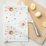 Katoomtijdperk begin burst Polka Dots mid-eeuwse M Theedoek<br><div class="desc">Voeg een pop kleur toe aan je keuken met deze schattige atoomstarthanddoek en keukenhanddoek van het stip-patroon. Het kenmerkt de kleuren van turkooisblauw,  verbrand oranje,  geel,  tan,  en donkergrijs. Het is een geweldige manier om een beetje plezier toe te voegen aan je keukendecor!</div>