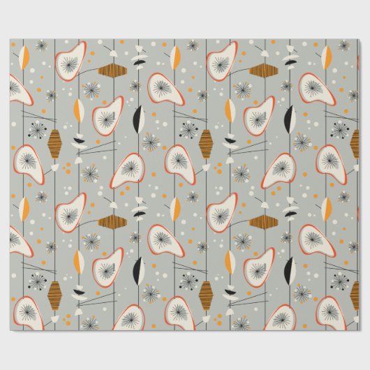 Katoomwrapppapier uit de middeleeuwen van de eeuw cadeaupapier (Vlak)