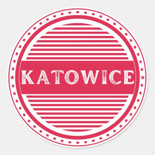 Katowice City Pride Emblem – Polish Identity Ronde Sticker (Voorkant)