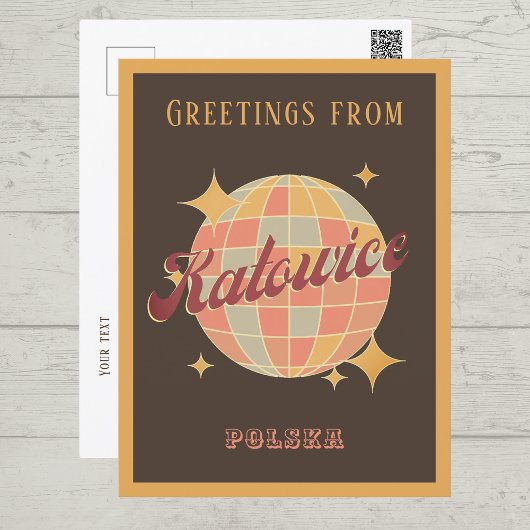 Katowice Stad Polen Retro Briefkaart
