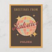 Katowice Stad Polen Retro Briefkaart (Voorkant)