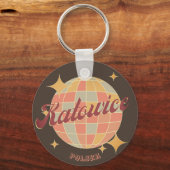 Katowice Stad Polen Retro Vintage Sleutelhanger (Voorkant)