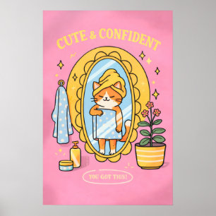 Katposter, vrouwelijke Muur Kunst voor Zelfliefde, Poster