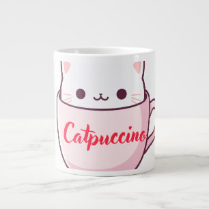 "Katpuccino Mopshoofd Koffiekopje" Grote Koffiekop