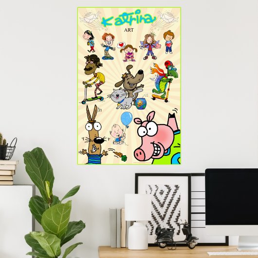 Katrina Art Large Poster (Thuiskantoor)