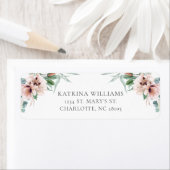 Katrina Boho Chic Pink Floral Wedding Etiket (Insitu)