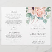 Katrina Boho katholieke Wedding Mass Programma (Voorkant)