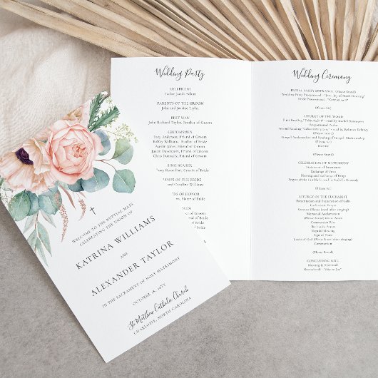 Katrina Boho katholieke Wedding Mass Programma