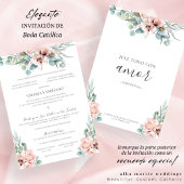 Katrina Invitación Boda Catolica Spaanse bruiloft Kaart