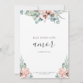 Katrina Invitación Boda Catolica Spaanse bruiloft Kaart (Achterkant)