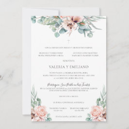 Katrina Invitación de Boda Catolica Formal Wedding Kaart