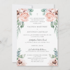 Katrina Invitación de Boda Catolica Formal Wedding Kaart