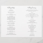 Katrina katholieke Wedding Mass Ceremony Programma (Achterkant)