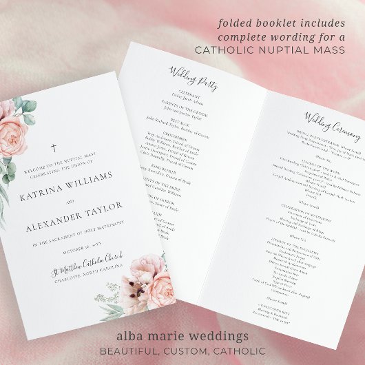 Katrina katholieke Wedding Mass Ceremony Programma