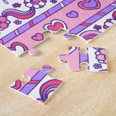 Katrina-naam betekent roze paarse puzzel legpuzzel (Zijkant)