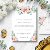 Katrina Pink Boho Modern katholiek huwelijk Kaart