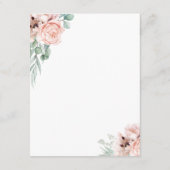 Katrina Pink Floral Wedding Guest Details Informatiekaartje (Achterkant)