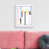 Katrol Abstracte Witte Achtergrond Canvasprint Canvas Afdruk (Insitu (Woonkamer))