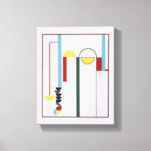 Katrol Abstracte Witte Achtergrond Canvasprint Canvas Afdruk