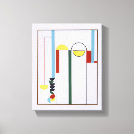 Katrol Abstracte Witte Achtergrond Canvasprint Canvas Afdruk