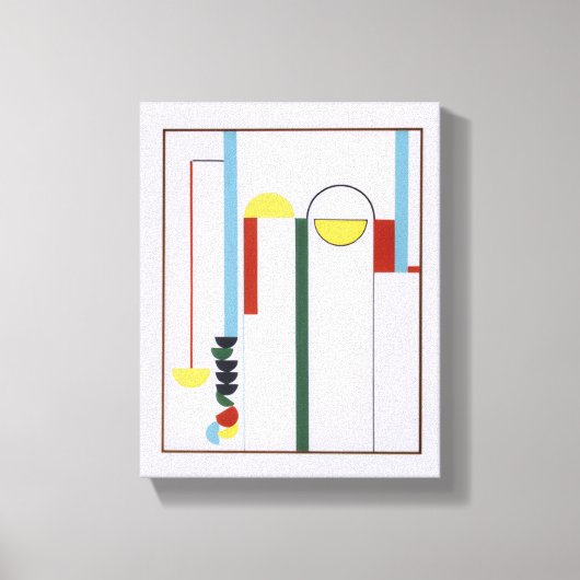 Katrol Abstracte Witte Achtergrond Canvasprint Canvas Afdruk (Voorkant)