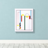 Katrol Abstracte Witte Achtergrond Canvasprint Canvas Afdruk (Insitu (Houten vloer))