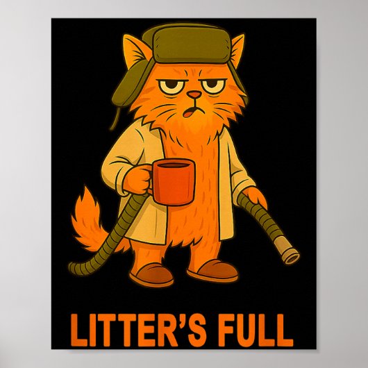 Katrol Is Vol Grappige Kattenliefhebber Feliene Hu Poster (Voorkant)