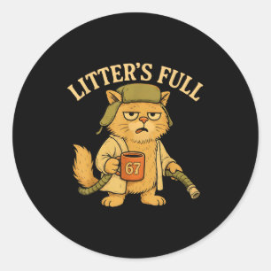 Katrol Is Vol Grappige Zes Zeven 67 Meme Kat Liefh Ronde Sticker
