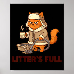 Katrol Vol Grappige Kattenliefhebbers Kerstmis Xma Poster