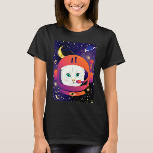 Katronaut Kat Astronaut Kosmische Ruimte Kat Melkw T-shirt