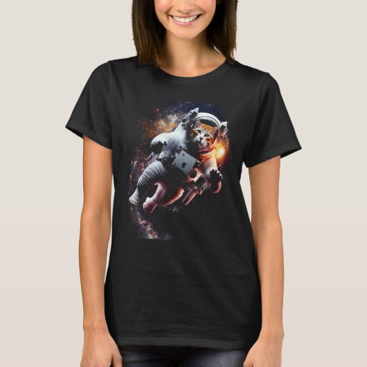 Katronaut Kat Astronaut ruimte kat 4 T-shirt (Voorkant)