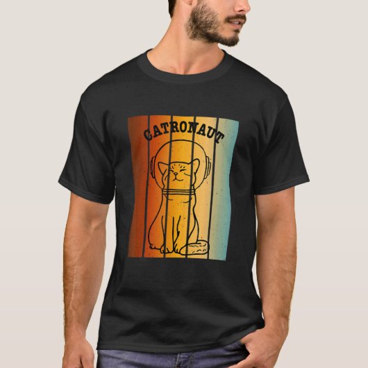 Katronaut Kat Kat Astronaut Ruimte Tempo Kosmische T-shirt (Voorkant)