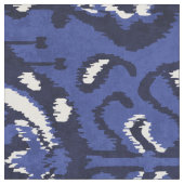 Katrovisblauw- en witikatribpatronen stof (Close Up)