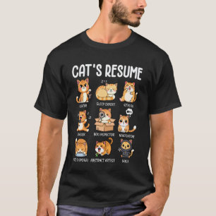 Kat's CV Leven Van Een Kat Dier Grappige Kat T-shirt