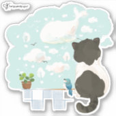 Kat's Day - Dagdroomwolk Gazing Sticker (Voorkant)